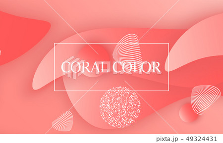 Coral color abstract background. Vector. 49324431