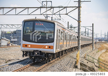 武蔵野線 5系 吉川駅 の写真素材