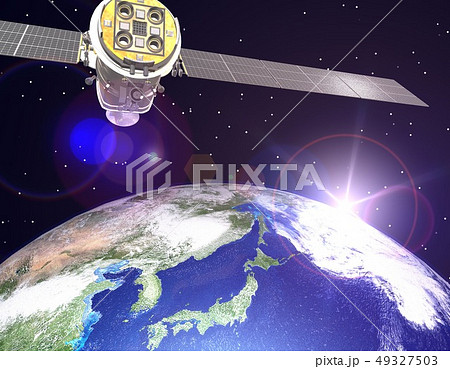 探査機　帰還(星あり) 49327503