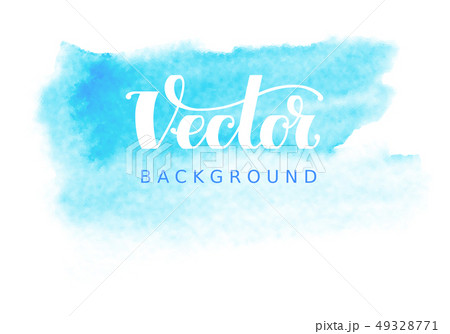 Abstract vector watercolor background. Blue spot on white 49328771