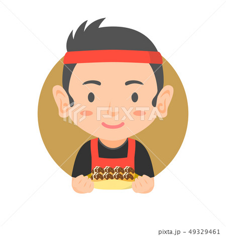 たこ焼き屋のアイコンのイラスト素材