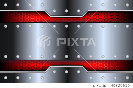 Geometric abstract design with a metallic hue with rivets and glitter. Geometric abstract design with a metallic hue with rivets and glitter. 49329619