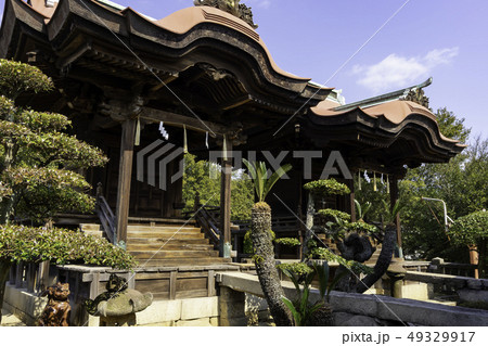 岡山　倉敷市児島　下津井　祇園神社　二連式本殿 49329917