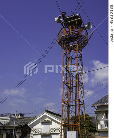 岡山 倉敷市児島 下津井 下津井町並み保存地区 火の見櫓 岡山 倉敷市児島 下津井 下津井町並み保存地区 火の見櫓 49330188
