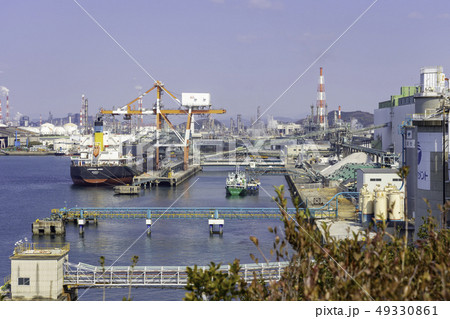 岡山 倉敷市児島 国立公園通仙園 宮の鼻展望広場 水島工業地帯 宇部三菱セメント 岡山 倉敷市児島 国立公園通仙園 宮の鼻展望広場 水島工業地帯 宇部三菱セメント 49330861