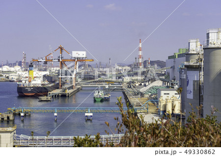 岡山　倉敷市児島　国立公園通仙園　宮の鼻展望広場　水島工業地帯　宇部三菱セメント 49330862