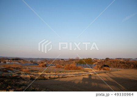 群馬県甘楽町 西原西付近 夕景 田園風景 群馬県甘楽町 西原西付近 夕景 田園風景 49330964