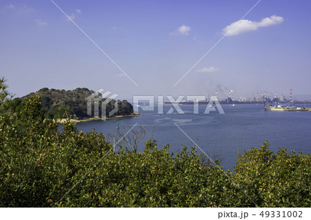 岡山 倉敷市児島 国立公園通仙園 宮の鼻展望広場 水島工業地帯 宇部三菱セメント サノヤス造船 岡山 倉敷市児島 国立公園通仙園 宮の鼻展望広場 水島工業地帯 宇部三菱セメント サノヤス造船 49331002