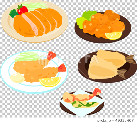 揚げ物、フライ料理のセット	 49333407