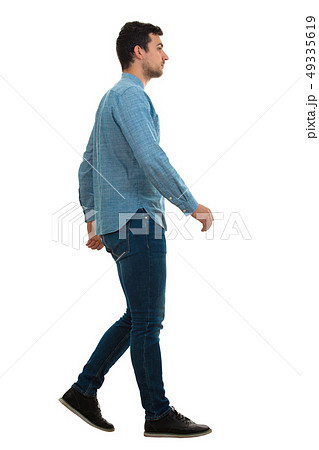 young man walking young man walking 49335619