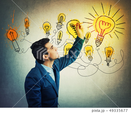 drawing ligthbulbs 49335677