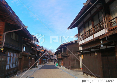 【長野県】晴天下の奈良井宿 49336897