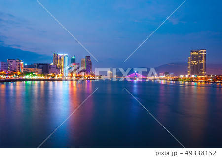 Danang city skyline aerial view 49338152