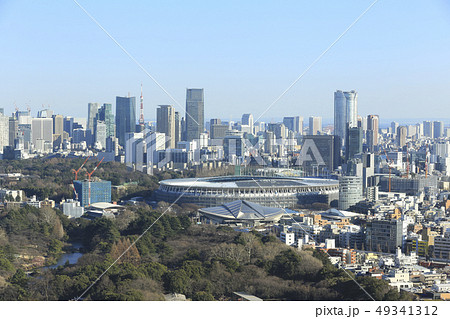東京 建設中の新国立競技場(2019年3月8日撮影) 東京 建設中の新国立競技場(2019年3月8日撮影) 49341312