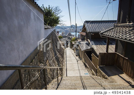 尾道の町並みの写真素材