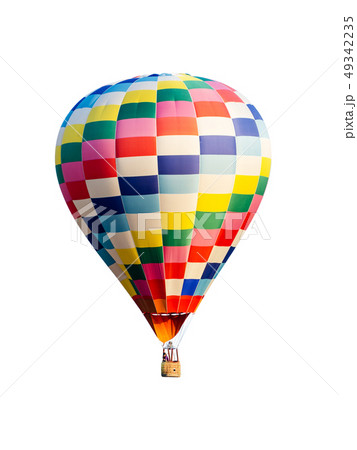 hot air balloon isolated on white background 49342235