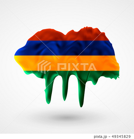 vector isolated Flag of Mauritius painted colors vector isolated Flag of Mauritius painted colors 49345829