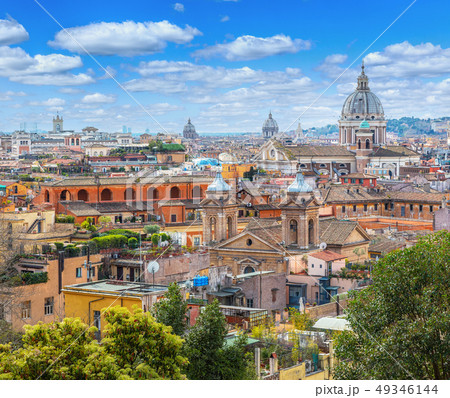 Rome city view from the Pincio Terrace Rome city view from the Pincio Terrace 49346144