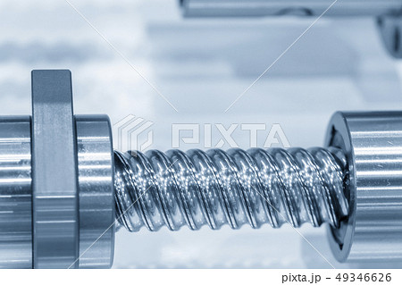 Closeup the lead screw spare parts . Closeup the lead screw spare parts . 49346626