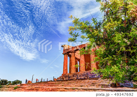 The famous Temple of Concordia in the Valley of The famous Temple of Concordia in the Valley of 49347692