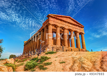 The famous Temple of Concordia in the Valley of The famous Temple of Concordia in the Valley of 49347693