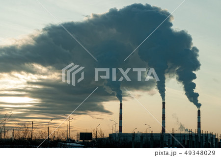 Smoke from factory 49348029