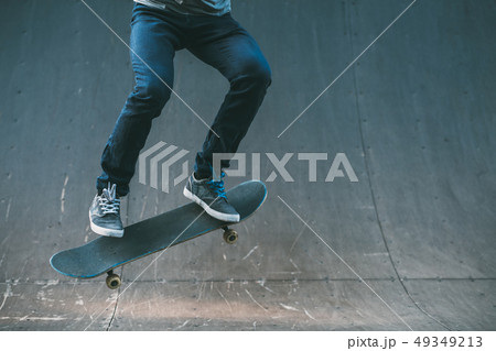 urban man hobby skateboarding leisure trick park 49349213