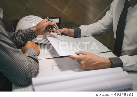 Construction engineering or architect discuss a Construction engineering or architect discuss a 49349231