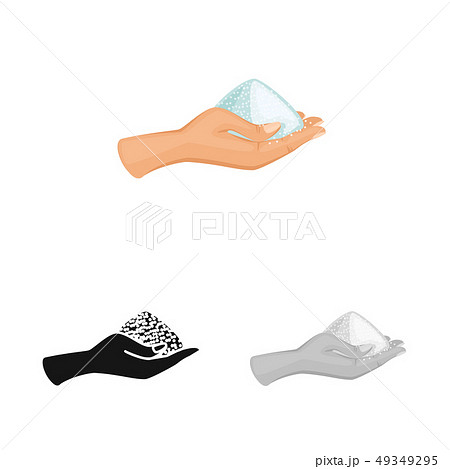 Vector illustration of arm and handful sign. Collection of arm and salty stock symbol for web. Vector illustration of arm and handful sign. Collection of arm and salty stock symbol for web. 49349295
