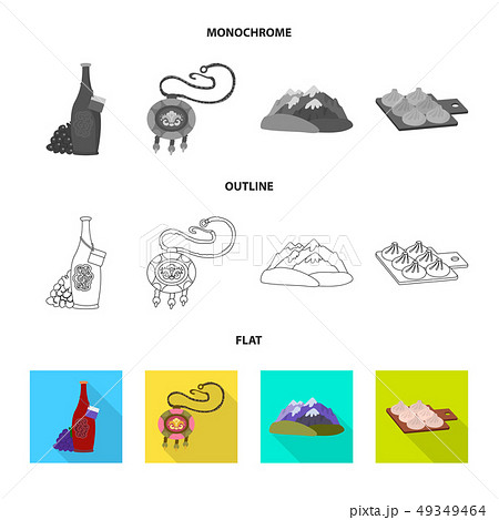 Vector design of culture and sightseeing icon. Collection of culture and originality stock vector 49349464