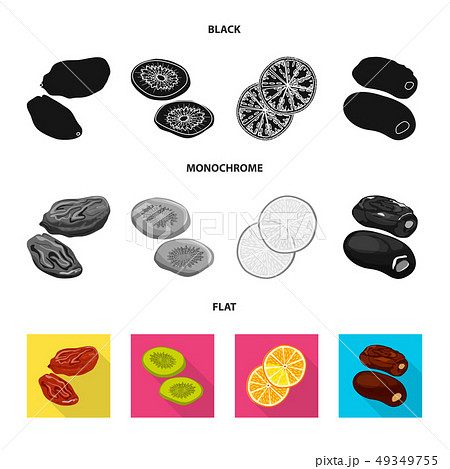 Isolated object of food  and raw  symbol. Set of food  and nature   stock symbol for web. 49349755