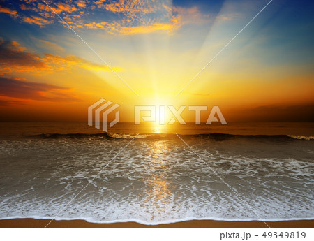Fantastic sunset over ocean Fantastic sunset over ocean 49349819