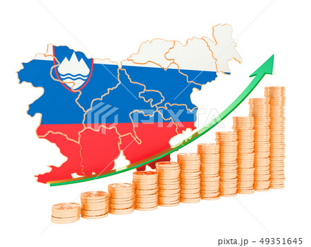 Economic growth in Slovenia concept, 3D rendering 49351645