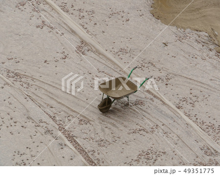 one empty wheelbarrow 49351775