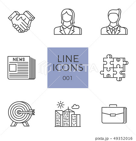 Business Related Vector Line Icons Set 49352016