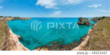 Faraglioni at Torre Sant Andrea, Italy. Faraglioni at Torre Sant Andrea, Italy. 49352407