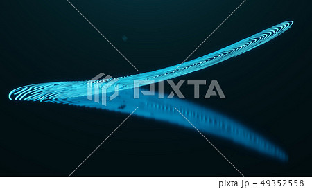 3D illustration Fingerprint scan provides security access with biometrics identification. Concept 49352558