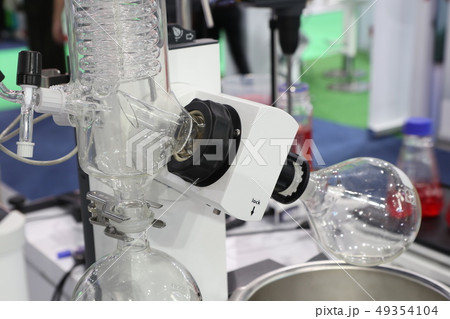 A rotary evaporator  in chemical laboratory 49354104