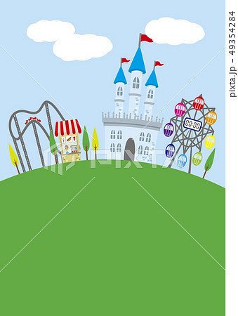 遊園地の風景 空 のイラスト素材