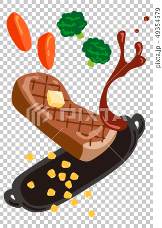 Illustration of flying steak 49354579