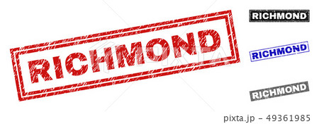 Grunge RICHMOND Scratched Rectangle Watermarks 49361985