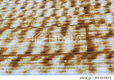 Pattern and texture of rusted galvanized iron plat 49364801