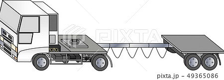 ポールトレーラーのイラスト素材