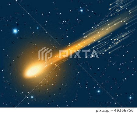 彗星 はやぶさ２ はやぶさ 流れ星 未来 サイエンス テクノロジー 閃光 イルミネーション 希望のイラスト素材