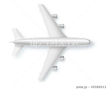 Silver airplane, top view. Vector illustration Silver airplane, top view. Vector illustration 49366913