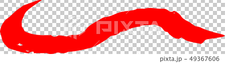 赤い線 曲がった 曲線 素材 下線のイラスト素材