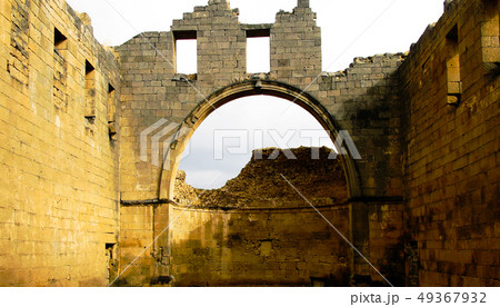 Panorama of ruined Bahira monastery in old city of 49367932
