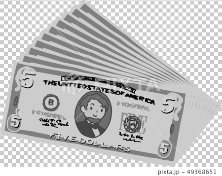 五美元鈔票美國美元$逗人喜愛的手拉 五美元鈔票美國美元$逗人喜愛的手拉 49368651