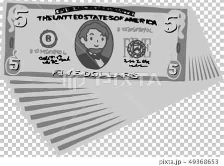 五美元鈔票美國美元$逗人喜愛的手拉 五美元鈔票美國美元$逗人喜愛的手拉 49368653