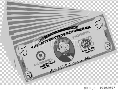 五美元鈔票美國美元$逗人喜愛的手拉 49368657